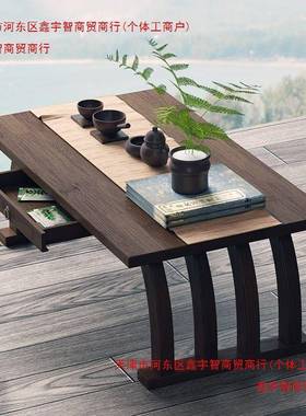 中式飘小茶几榻榻KPE米简约窗窗阳台楠竹茶桌子矮桌台地毯小型桌