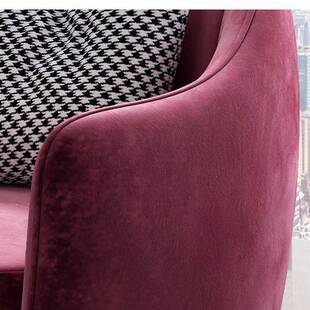 唐绣TJYKQ-25#轻奢休闲椅简约小户型布艺沙发意式高端单人沙发