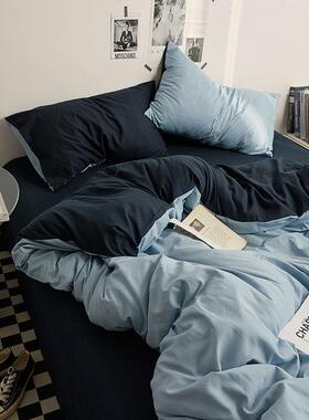 A类笠婴儿棉亲软糯床单被套四件套床JCE用品学生宿舍上床三肤件套