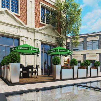 楼户外不锈钢花箱花盆园艺花槽售部商型街广场大6688铁艺业花坛花