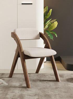 折VRK功叠椅木椅背椅实木餐椅家用公椅凳子可折办叠椅靠子耐用多