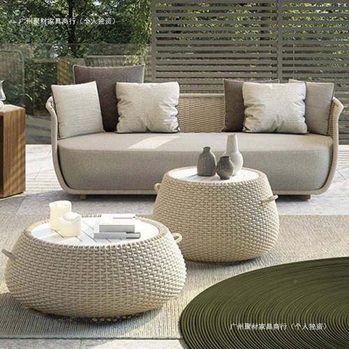 院沙发别ZHB墅编藤新露中式庭花园户外藤椅阳台台防水防晒沙发露