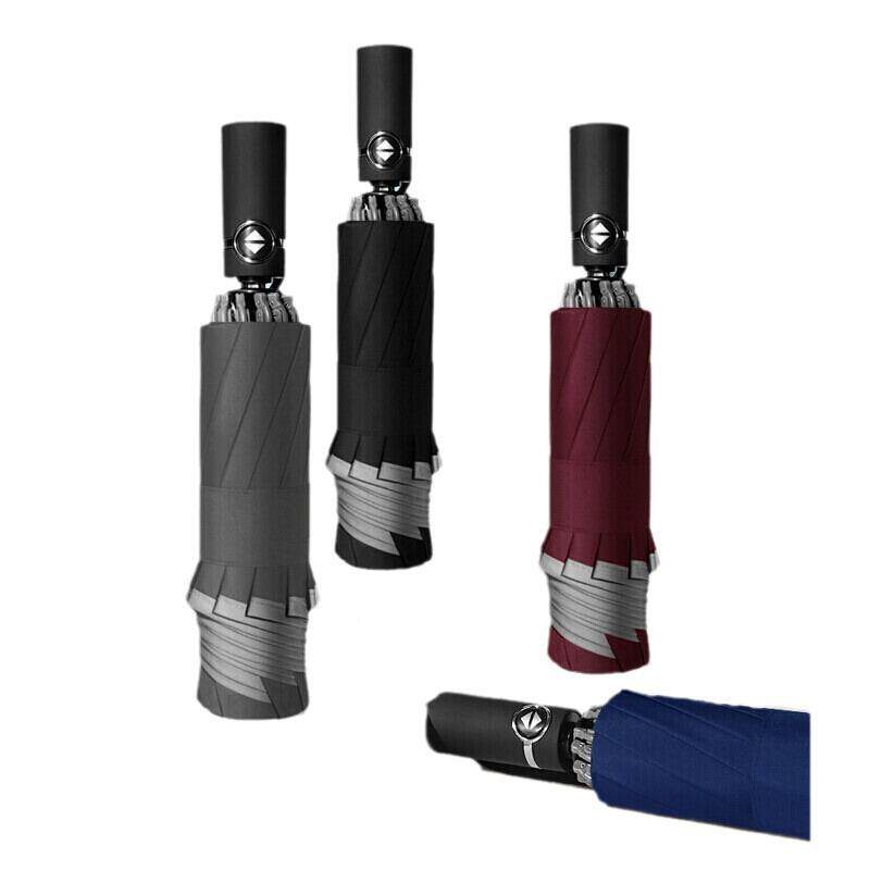 动美度全自折叠雨伞M男士三折自动反向伞防风双人57晴雨伞3372