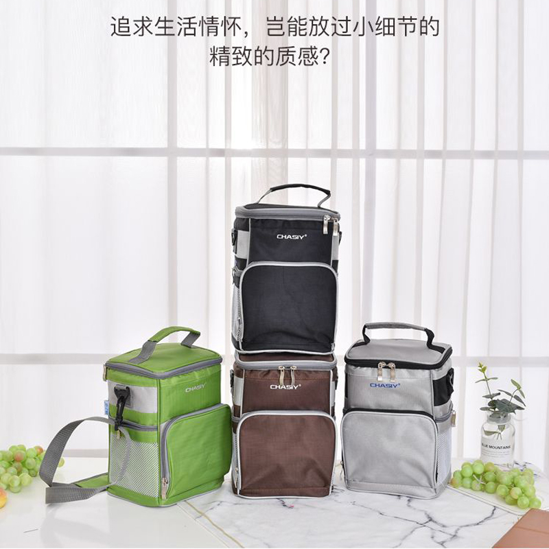 婵之语竖款加厚保温包便当包母乳冰包圆桶保温包饭盒袋