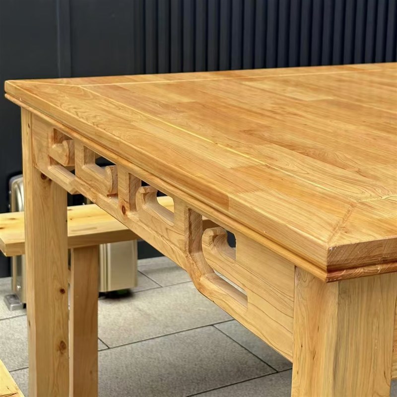 实木仿古八仙桌正方形中式四方桌饭店家用面馆龙家乐餐厅餐桌
