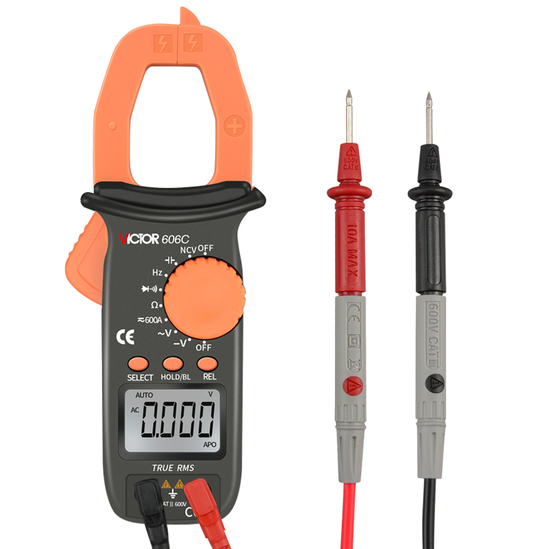 胜利钳形表数字高精度VC0/VC0B/VC0C交直流钳型电流万用表