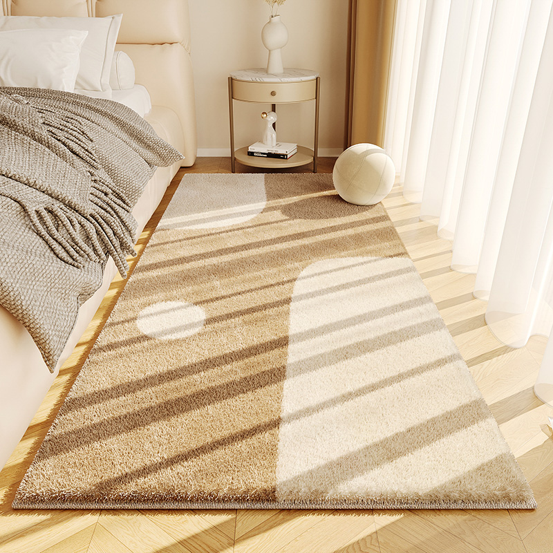 侘寂风冬季羊羔绒地毯卧室床边毯沙发客厅茶几毛绒床前地垫可机洗