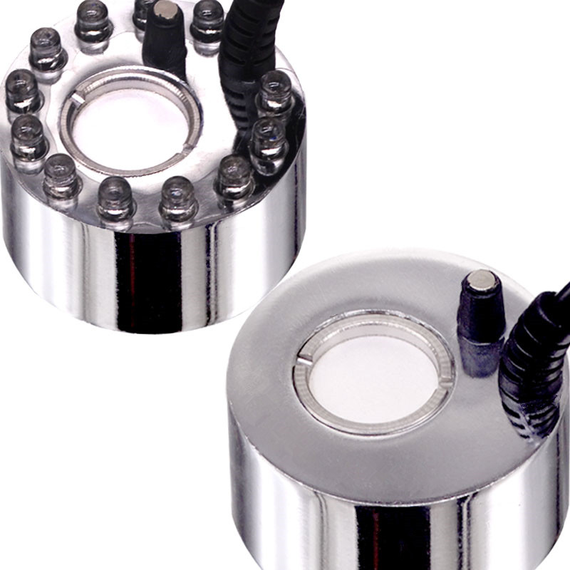 超声波单头彩灯雾化头水池假山鱼缸造雾器流水族盆景观加湿喷烟器