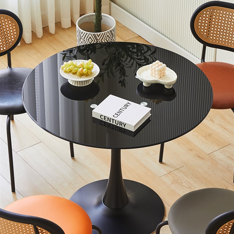 简约现代公司洽谈接待茶几家用学习客厅阳台床边大圆桌餐桌椅