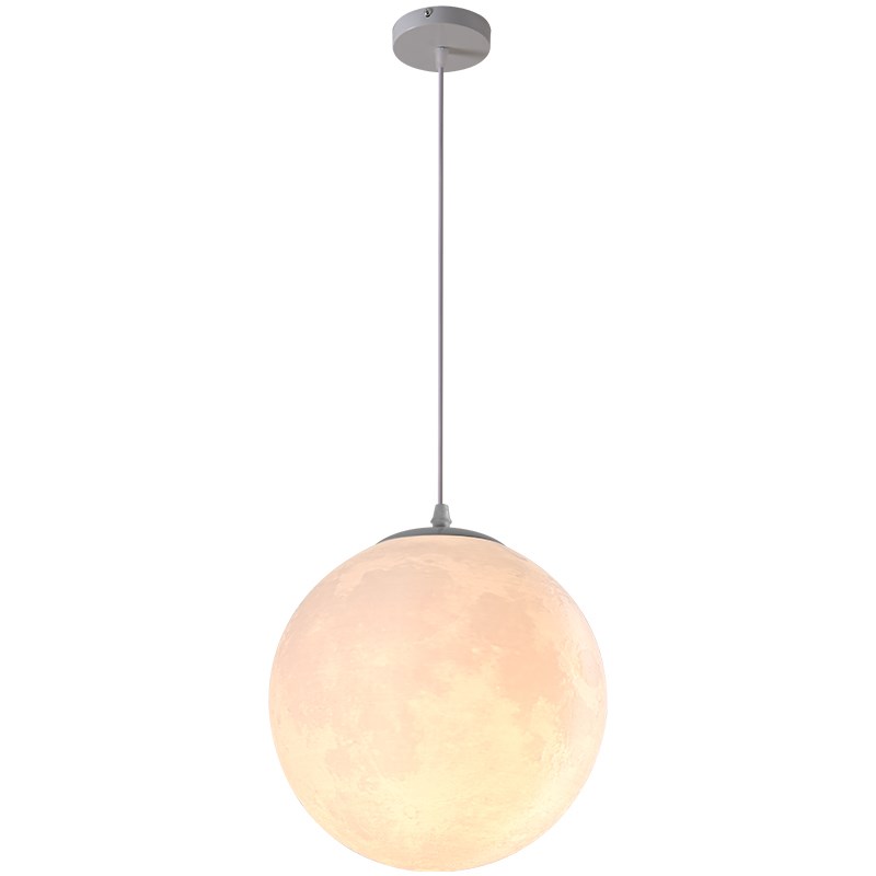 餐厅吊灯3D打印月球灯星球形月亮灯过道吧台卧室吊灯店铺商用灯具