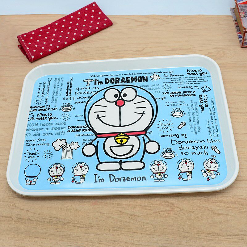 密胺创意儿童快餐托盘长方形卡通可爱水杯面包盘塑料水果托盘茶盘