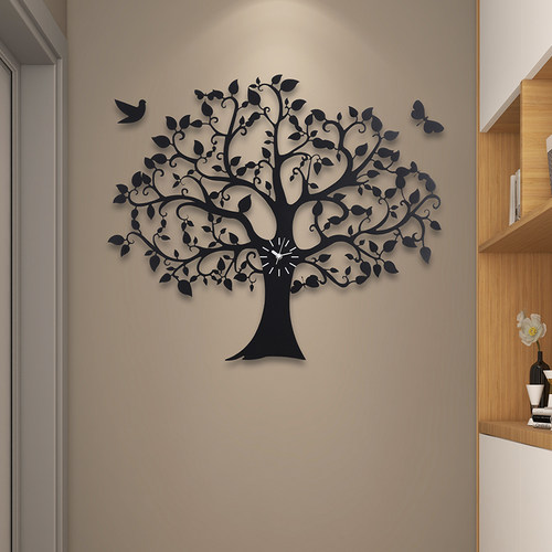 装饰挂钟客厅表现代简约艺术时钟餐桌墙面时尚遮挡电表箱创意钟表