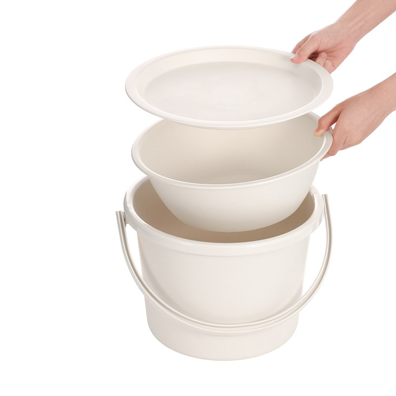 家用塑料水桶脸盆装带盖手提盆桶学生宿舍小桶子洗衣桶洗澡加厚