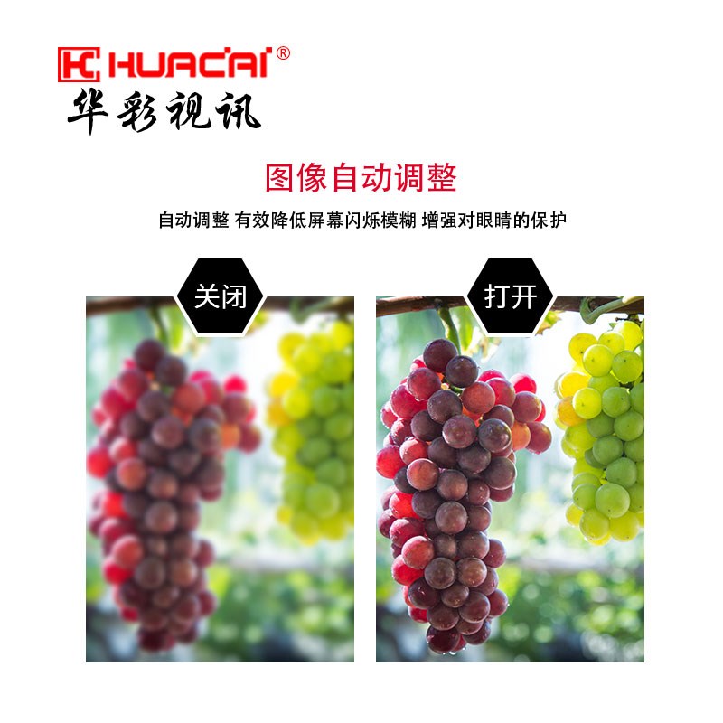 华彩21寸液晶监控壁挂监视器高清家用嵌入式显示器摄影高亮