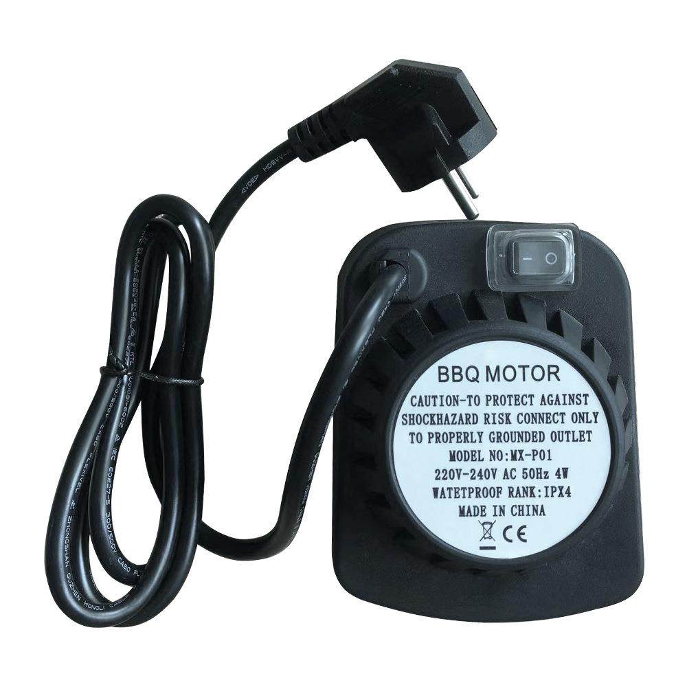 烤肉电机旋转器防水开关4W 10-15kg线长1M多功能旋转电机用于烘烤