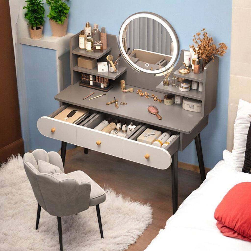 梳妆台现代简约卧室化妆桌化妆台小户型2025新款出租房轻奢梳妆桌,电子元器件市场,其它元器件,淘宝优惠券,粉丝福利购,淘宝优惠卷