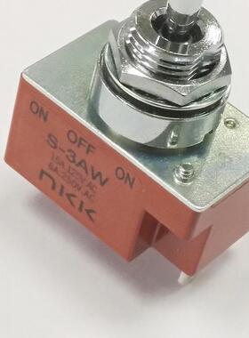 日开NKKS-3ALW钮子摇开关VLU3脚3档水IP67防E头D电源性能钮子开关