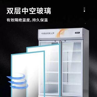 商用双开门冷直冷展示柜冷风藏保鲜示柜775藏饮展料冰啤酒柜制冷