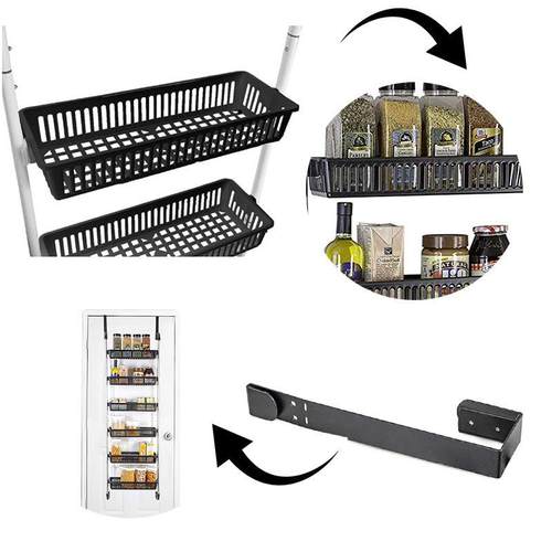 挂多功收能置物GY-ZWJ00架壁厨房卫生间免打收孔挂篮纳架卧室门后