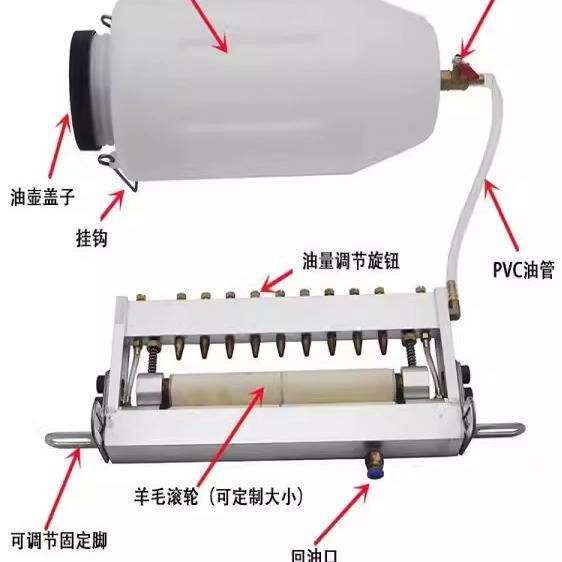 高品质给油机冲床双面自动给油器滴油抹油材料涂油刷油机羊毛轮