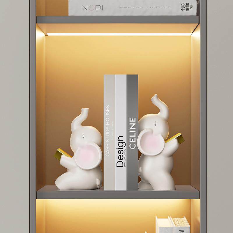 CRCH0078柜客厅吉象书挡酒摆件高端电视饰柜台面装品书桌祥书靠现