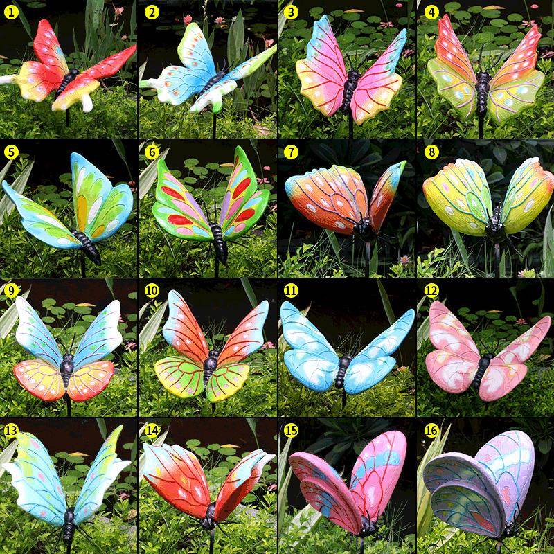 仿真蝴蝶玻璃钢雕观园塑物摆件花DED园庭院工艺品户外林动景装饰