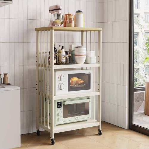 厨房置物多架多层落地收纳架用途家居烤物箱/炉微波收纳架简约置