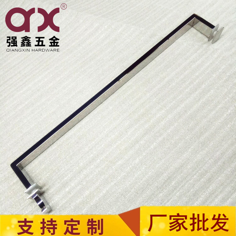 简约不锈钢方形镜光玻璃门拉手卫生间沐浴房单支门把手厨房五金