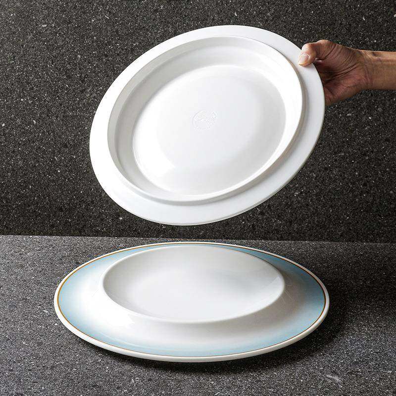 德DYZ密胺餐碟具盘子商用台虾盘盘带醋饭店菜圆形餐盘圆盘酒店凉