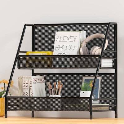 桌面置MKI物架桌桌上多层收纳架桌办公书柜子分层架书架台面架桌