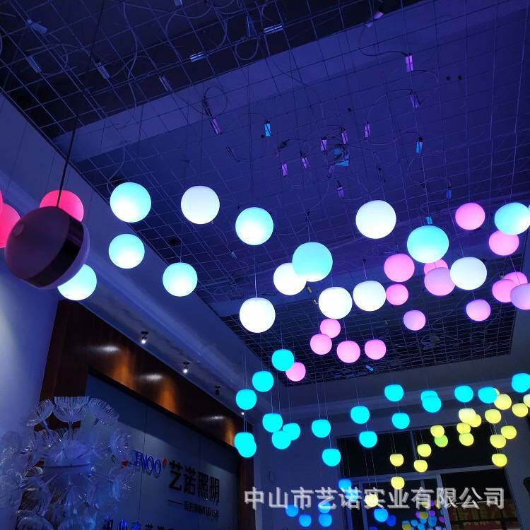 LED吹气泡泡球吊灯商场楼盘步行街户外互动拍照装饰灯RGB变色