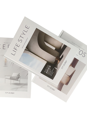 酒店售楼处外文书彩色简约现代风格样板间书房英文装饰仿真书摆件