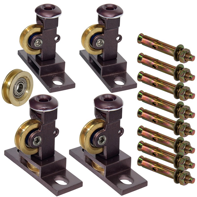 恋晴升降晾衣架配件铜滑轮组阳台手摇器杆铜轮顶座支架转向通用