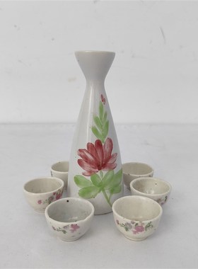 怀旧老物件老式小酒壶陶瓷酒盅温酒壶烧酒壶民俗覆古收藏装饰摆件