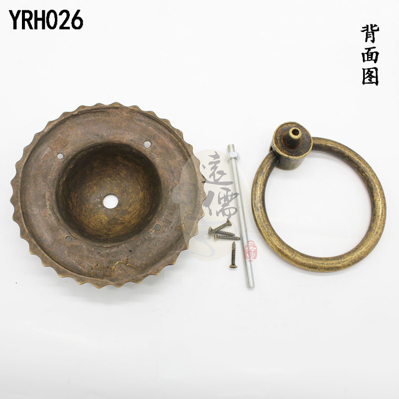 远儒铜雕 黄铜大门环YRH02中式仿古门钹大门拉手铺首复古大把手