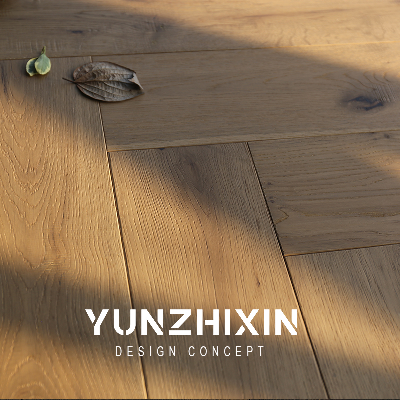 韵质信纯实木橡木人字拼木蜡油地板鱼骨拼卧室锯齿纹地暖锁扣地板