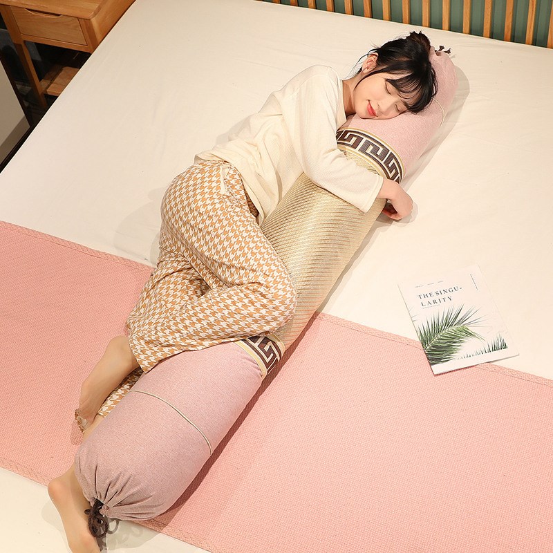 夏季凉席抱枕睡觉专用女生侧睡夹腿圆柱枕床上靠枕孕妇抱睡长条枕