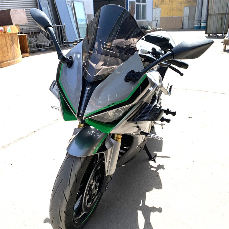 适用钱江QJ赛5挡风 GS5加高前挡护目镜 机车竞技改装 5挡风玻璃