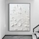 大芬村手绘油画抽象纯白肌理奶油风立体感客厅装 饰画玄关走廊挂画