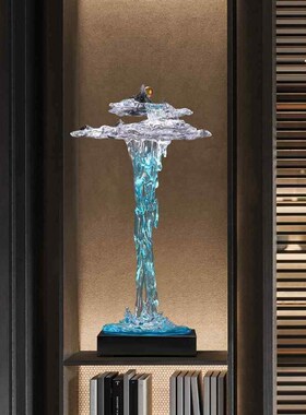 流水假山摆件进门入户玄关办公室生财景观大件落地开业乔迁送礼品