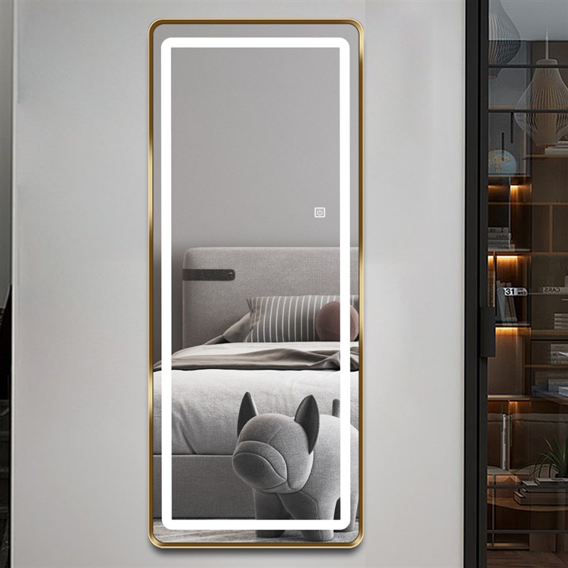 铝合金智能全身镜带灯led壁挂式发光镜试衣落地镜家用衣帽间镜子