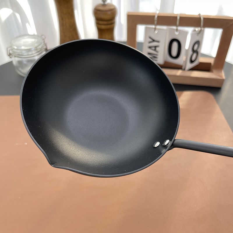 手持泼油锅!无涂层精铁家用小锅热油淋油烧油煎蛋肉饼泼油勺