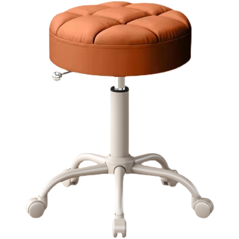 美容院旋转升降大工椅静音滑轮美发美甲理发店家用圆椅子