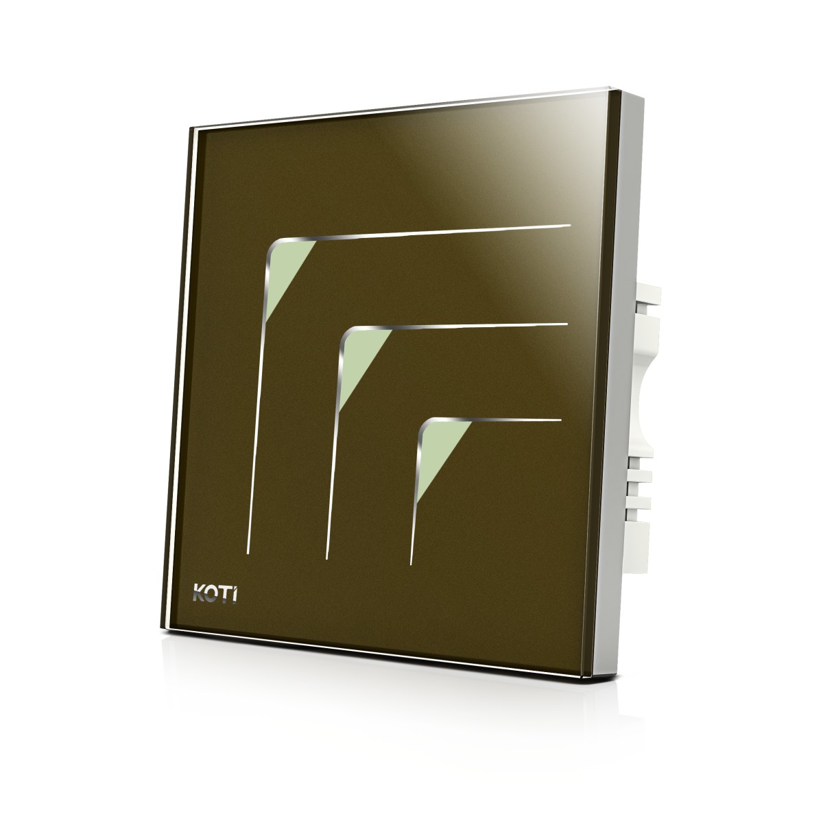 柯帝KOTI智能开关LED夜光触控触摸开关无线遥控开关 单火三路取电