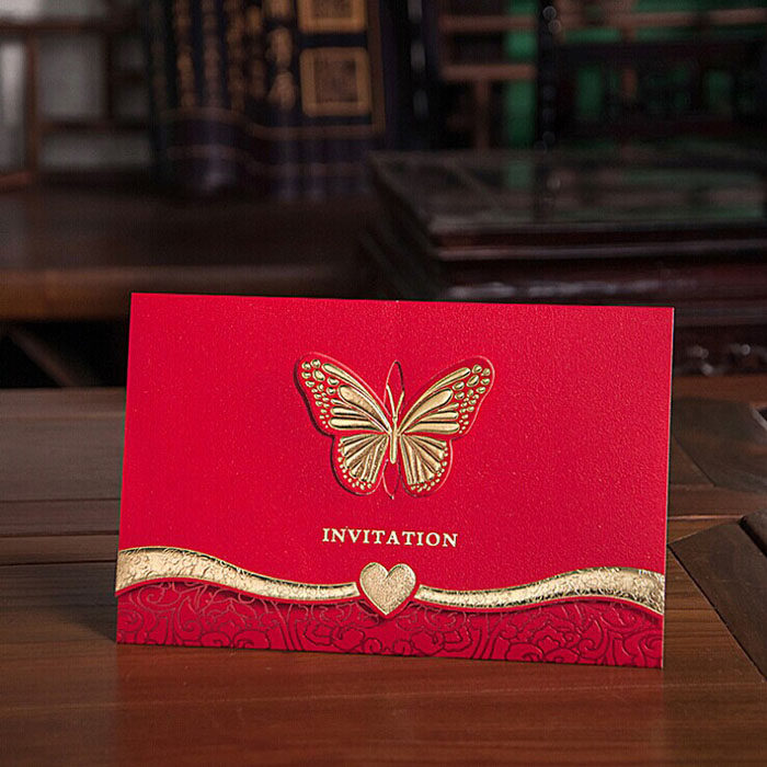 个性婚庆请帖 欧式喜字结婚请柬 2020婚礼创意三折式喜帖定制打印