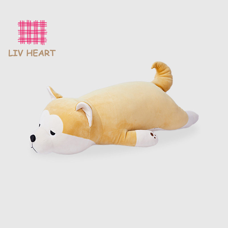 LIVHEART秋田犬抱枕公仔玩偶睡觉抱趴趴狗毛绒玩具小狗狗娃娃