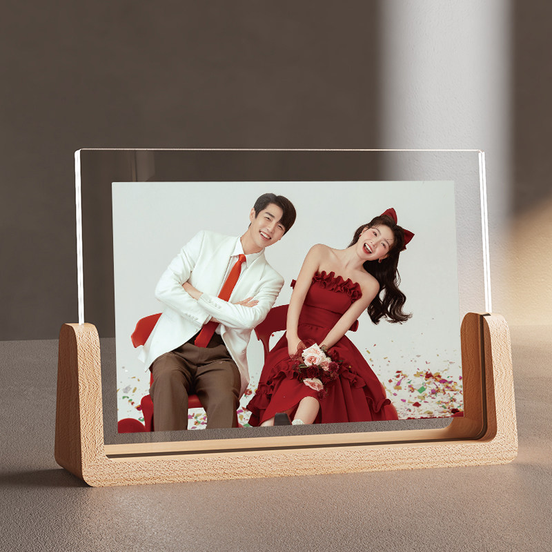 实木相框定制diy洗婚纱照做成摆台打印儿童照片挂墙冲洗宝宝相片