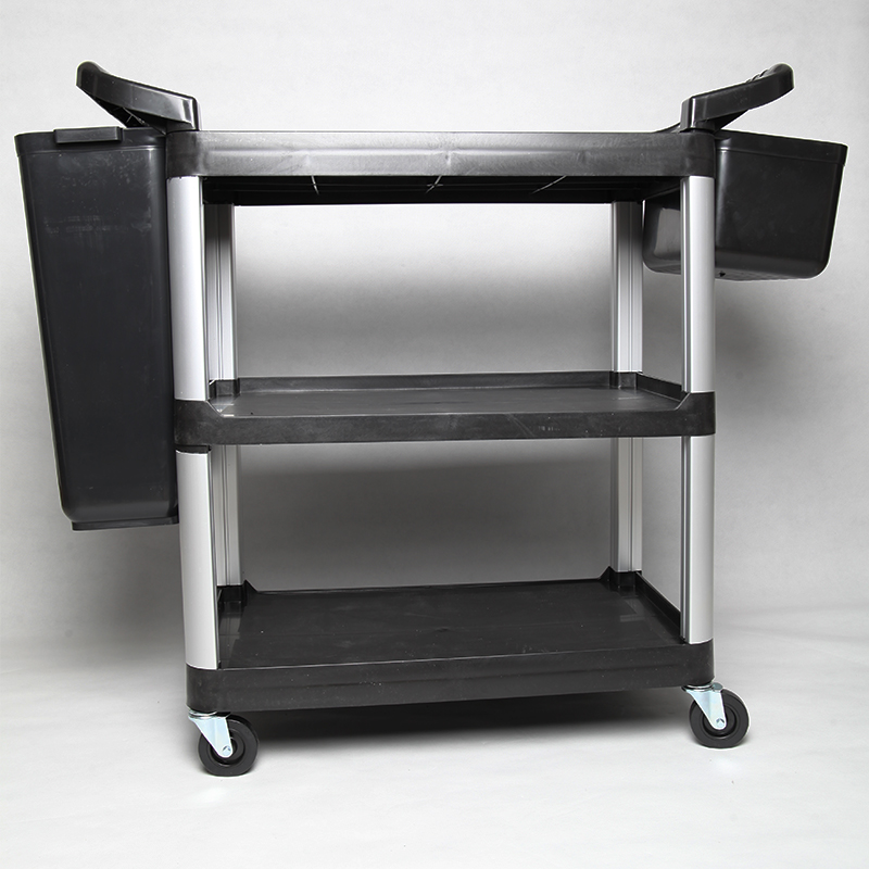 汽车精洗设备多功能三层工具车美容店手推车毛巾工具架2个塑料桶