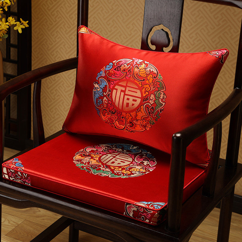 中式椰棕垫子腰枕套装红木沙发坐垫防滑垫古典太师椅垫实木椅子垫