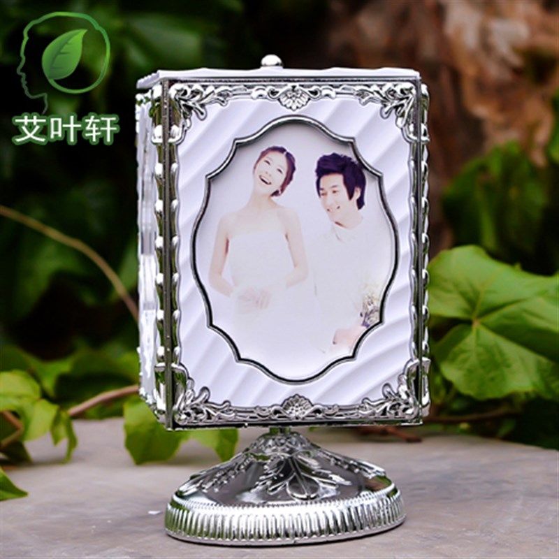婚纱照毕业创意定制照片音乐盒相框架摆台相册结婚摆件卧室装饰品图片